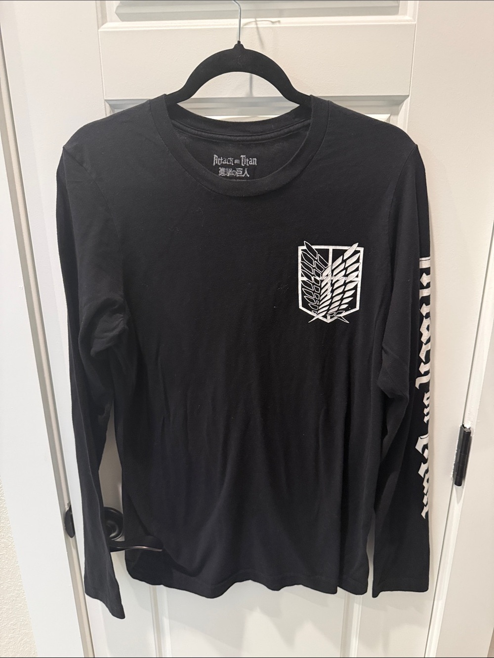 Ripple Junction Black Long-Sleeve Tee with White Scout Emblem